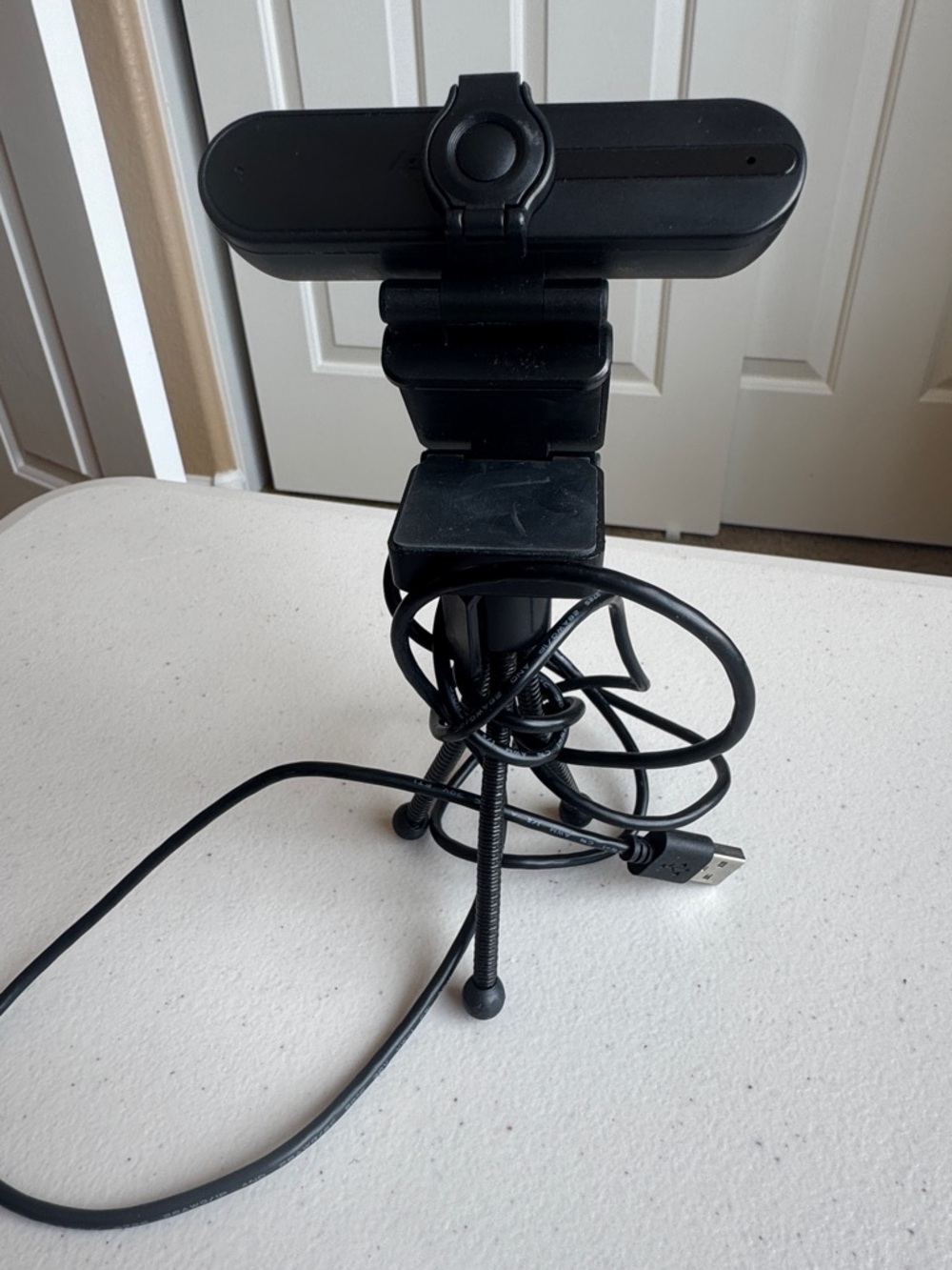 Black USB Webcam with Mini Tripod